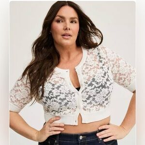 TORRID CROPPED LACE SHRUG
